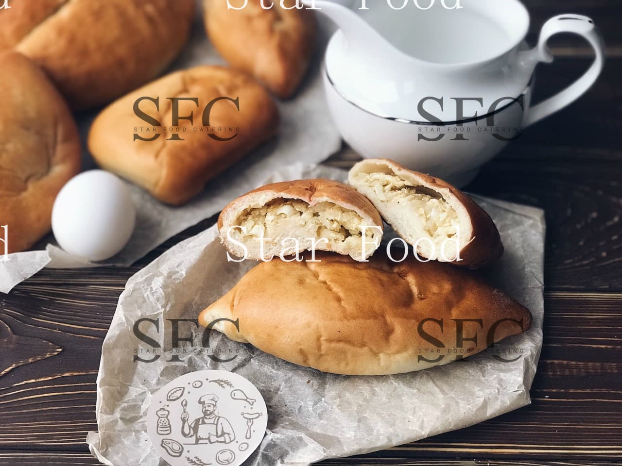 Мини-пирожки с капустой кейтеринг